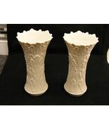 Lenox Woodland Collection Embossed Leaf Vases 8 1/2&quot; in Excellent Used C... - $42.33 CAD