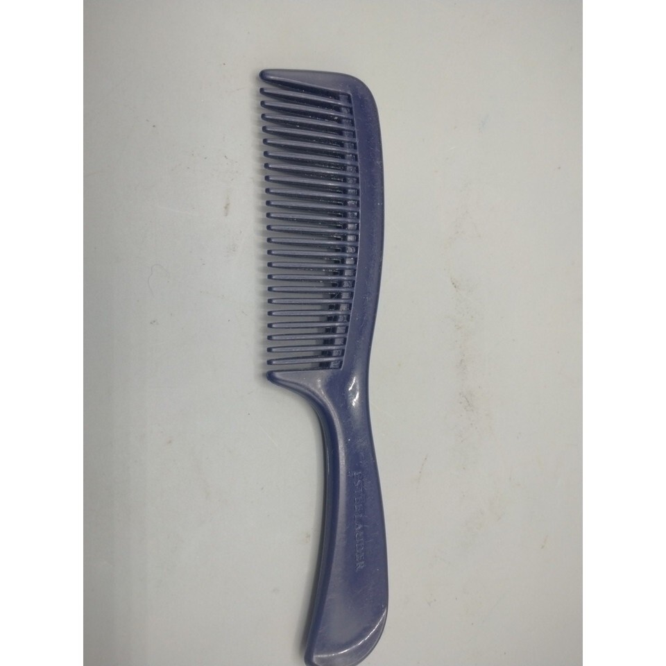 Vintage Estee Lauder Comb Navy Blue Travel Purse Size 6.5” Purse Plastic - $8.91