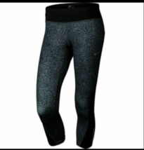 Nike DriFit Racer Leopard Print Crop Tights leggings Women Size XL  Gray... - $42.00