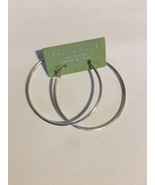 Seed &amp; Sage Sterling Silver Crafted In Mexico Hoop Earrings 2.5” New - £50.64 GBP