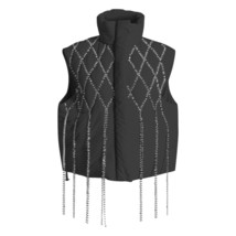DEAT Fashion Women&#39;s Waistcoat Loose Stand Collar Single Breasted  Sleeveless Pl - £71.00 GBP