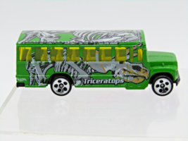 Vintage 1988 Hot Wheels Diecast Vehicle Bus Green Malaysia Triceratops L... - £6.70 GBP