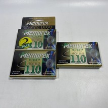 Lot of 3 Memorex CD2 Type II High Bias 110 Minute Cassette Tapes New Sea... - $15.27