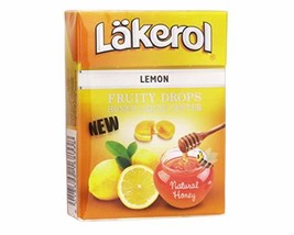 LAKEROL - Fruity Drops Honey Liquid Centre (Lemon Flavour) 40g x 8 Packs - £23.32 GBP