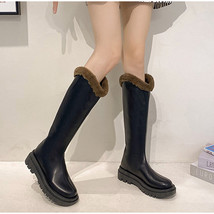 Warm Knee High Boots Women Platform Shoes Snow Boots Female Winter Plush Ladies  - £58.85 GBP