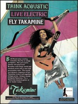 Badi Assad Rhythms 1996 Takamine AE Acoustic/Electric guitar advertisement print - £3.30 GBP
