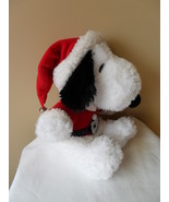 SANTA SNOOPY Peanuts Hallmark 2007 10&quot; Plush Holiday Christmas Claus  - £13.63 GBP