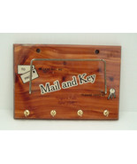 Vintage travel  souvenir Niagara falls NY  cedar wood mail and key holder  - $19.75
