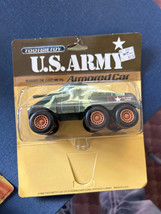 rare 1982 TOOTSIE TOY U.S. ARMY ARMORED CAR DIE CAST METAL TOY ON THE CARD - $13.00