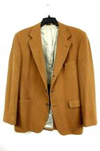 VTG 100%  Camel Hair 3 button Brown Sport Coat Jacket Mens Size 41 L Hun... - $68.14