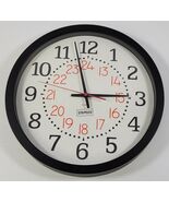 *A) 2013 Staples Quartz Plastic Black Frame Wall Clock 14" Diameter Battery - $9.89