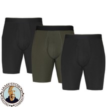 Athletic Works Men&#39;s Size S Boxer Briefs Underwear 3 Pack - 6 inch Insea... - £7.76 GBP