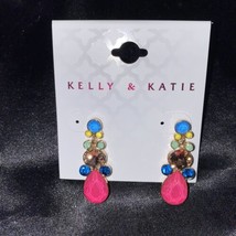 New Kelly &amp; Katie Multicolor Cubic Zirconia Dangle Earrings - £24.92 GBP