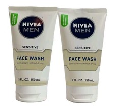 2X Nivea Men&#39;s Sensitive Face Wash 5 Oz. Each  - £19.50 GBP