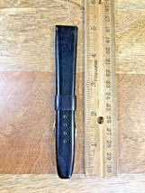 Vintage Speidel Leather (NIB) Black & Gold Watch Band (19.07mm or .75") (K6366) - $18.99