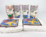 Vintage Lion King Napkins 16 Each Lot Of 2 And Paper Cups 8 Each Lot Of ... - $24.14