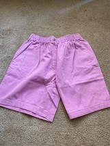 Woman Within Shorts Women&#39;s Sz 48W purple cotton pant Elastic Waist With Pockets - £14.66 GBP
