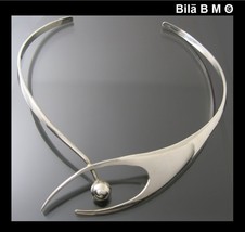 Vintage MODERNIST Sculptured CHOKER CUFF COLLAR NECKLACE - ONE Of a KIND - £394.25 GBP