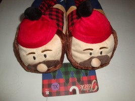 New Ugly Christmas Slippers Yukon Jack Lumber Jack Men&#39;s Slippers XL Size 13 - £23.73 GBP