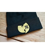 New York Yankees, Wu Tang Logo, 90s, Hip Hop, NYC Embroidered Beanie Hat - £19.75 GBP