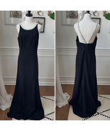 Dessy Collection Vivian Diamond Mermaid Gown Pearl Rhinestone  Open Back... - €46,60 EUR