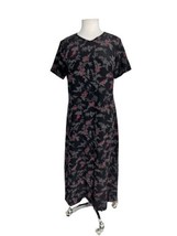 Vintage Pendleton Silk Floral Maxi Dress Sz 8 Whimsy Goth Y2K 00s Dark Romantic - £26.18 GBP