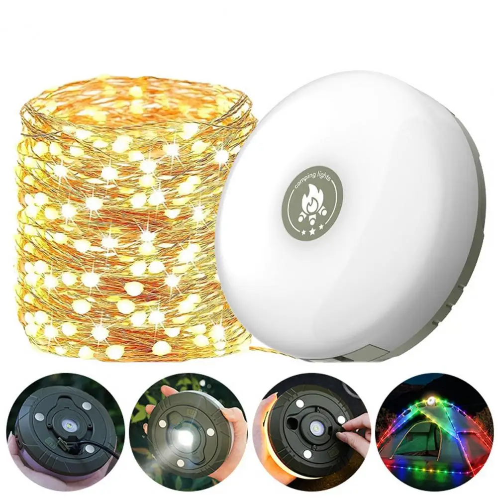 8/10M Camping Fairy Light IP44 Waterproof LED Magnetic Camping Light USB - £15.64 GBP+
