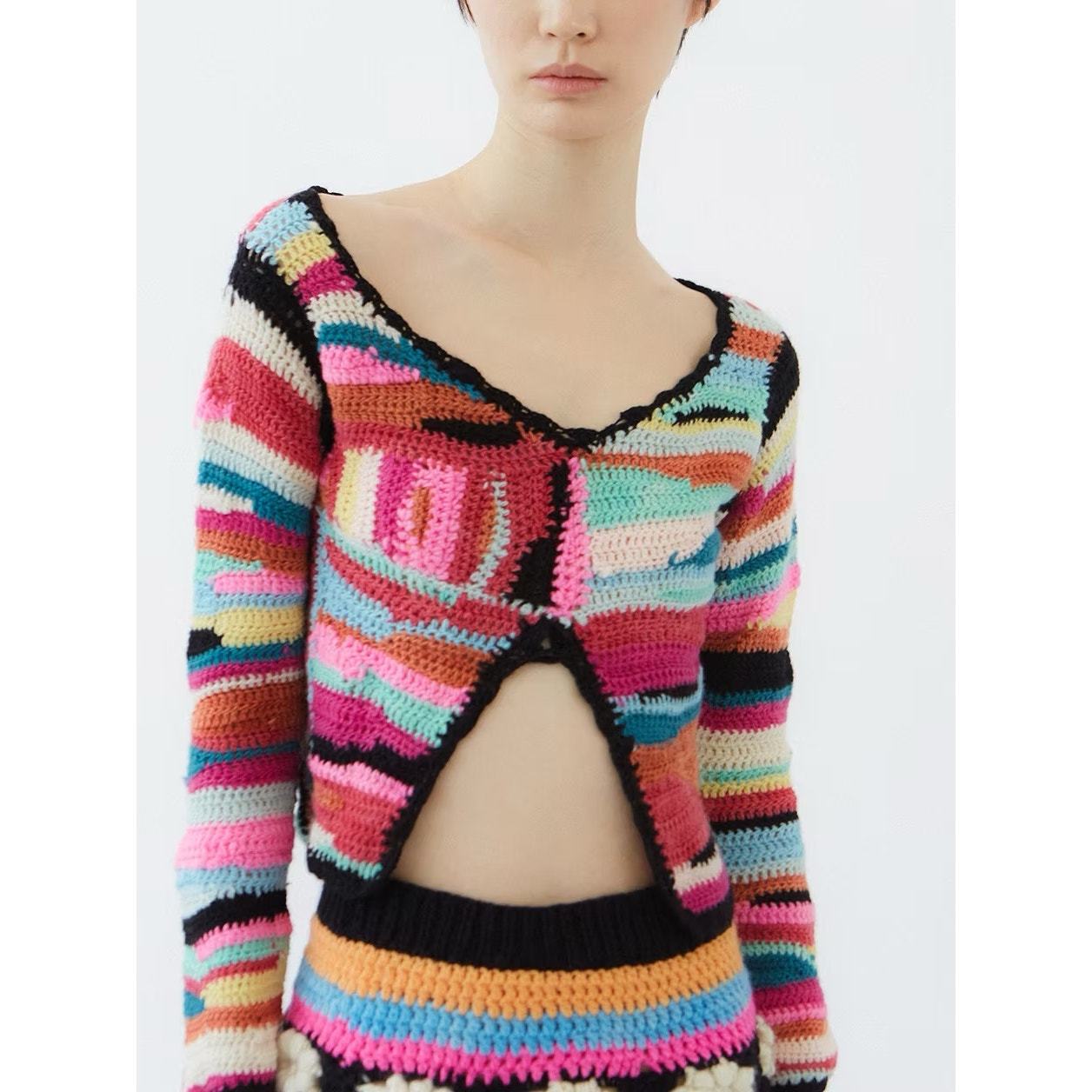 Tach Clothing Capella Crochet Top 100% Merino Wool Small NWT Item image 2