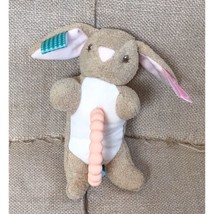 Taggies Plush Bunny Rabbit Teething Ring Teether Lovey Rattle Stuffed An... - $5.94