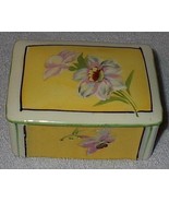 Vintage Japan Ladies Porcelain Floral Dresser Trinket Box - $16.34 CAD