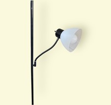 Black 73" Floor Lamp with Reading Light Adjustable Arm + Bulbs Modern Lighting image 2