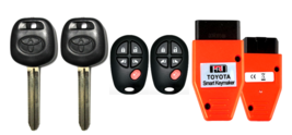 2 New Toyota 44D Chip Key + Remote GQ43VT20T 5 Button + Programmer Usa Seller A+ - £36.76 GBP