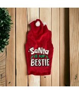 Holiday Time Dog Santa Claus Suit Outfit Hoodie Size Medium 17&quot; Back Len... - £13.22 GBP