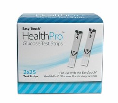Health Pro Blood Glucose Test Strips By Easy Touch 2x25 Ct + Fast Shipping! - £11.70 GBP