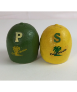 Vintage California Lemon &amp; Lime Souvenir 2&quot; Salt &amp; Pepper Shakers - $268.08 MXN