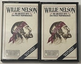Greatest Hits &amp; Finest Performances Willie Nelson - 2 Cassettes Reader&#39;s Digest - £7.04 GBP