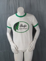 Vintage Graphic T-shirt - Pacific Forest Products Oval Graphic - Men&#39;s Large - £30.54 GBP