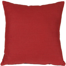 Tuscany Linen Red Throw Pillow 22x22 - £41.39 GBP