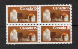 Canada  - SC#609 Block/4 Mint NH  -  15 cent Christmas - Candles  issue - £1.44 GBP