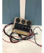 5 Gang Toggle Rocker Switch Panel Dual USB Blue LED For Car Boat Marine ... - €37,49 EUR