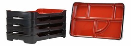 Japanese Large Bento Box With 6 Compartments Lacquered Platter 14&quot;LX9.25&quot;W (5) - £105.83 GBP