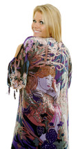 GORGEOUS Mucha Vintage Style Velvet  ArtDeco Lady Bohemian DeLuxe Duster - £235.36 GBP