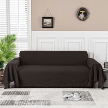 Couch Cover Sofa Covers For 3 Cushion Couch, Xx-Large: 91&quot; X 134&quot;, Choco... - £40.98 GBP