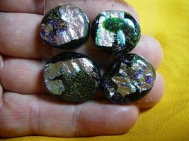 Lot #197 DICHROIC Fused GLASS Cabochon Cab Cabs arts crafts jewelry - £16.33 GBP