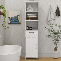 White Floor Standing Cabinet: 1 Door, 1 Drawer Storage Solution - $2,217.98 MXN