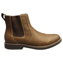 Dockers Langford Chelsea Boots Mens 11M Brown Leather Slip On Comfort 90... - $69.59