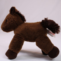 Aurora Plush Brown Pony Horse Toy With White Star On Head 7" In Length Very Good - $9.28