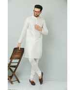 MENS KURTA &amp; PYJAMA SET FREE SHIPPING DRESS INDIAN ETHNIC PARTY WEAR Silk - $39.49 CAD
