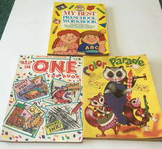 Vintage coloring fun book workbook lot follow the dots paint with water ... - $19.75