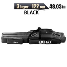 Large capacity Three/Two Layers Fishing Rod Bag Portable Folding Reel Tackle Ox  - £67.94 GBP